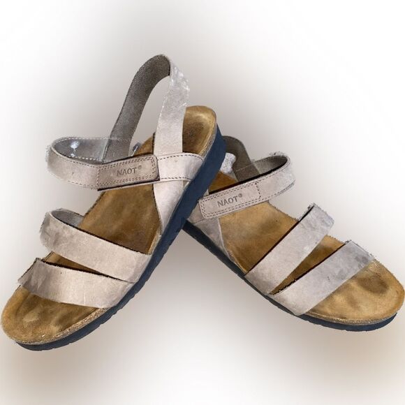 Naot Kayla Wedge Stone Leather Women’s Size EU 41 US 10 - Picture 1 of 6